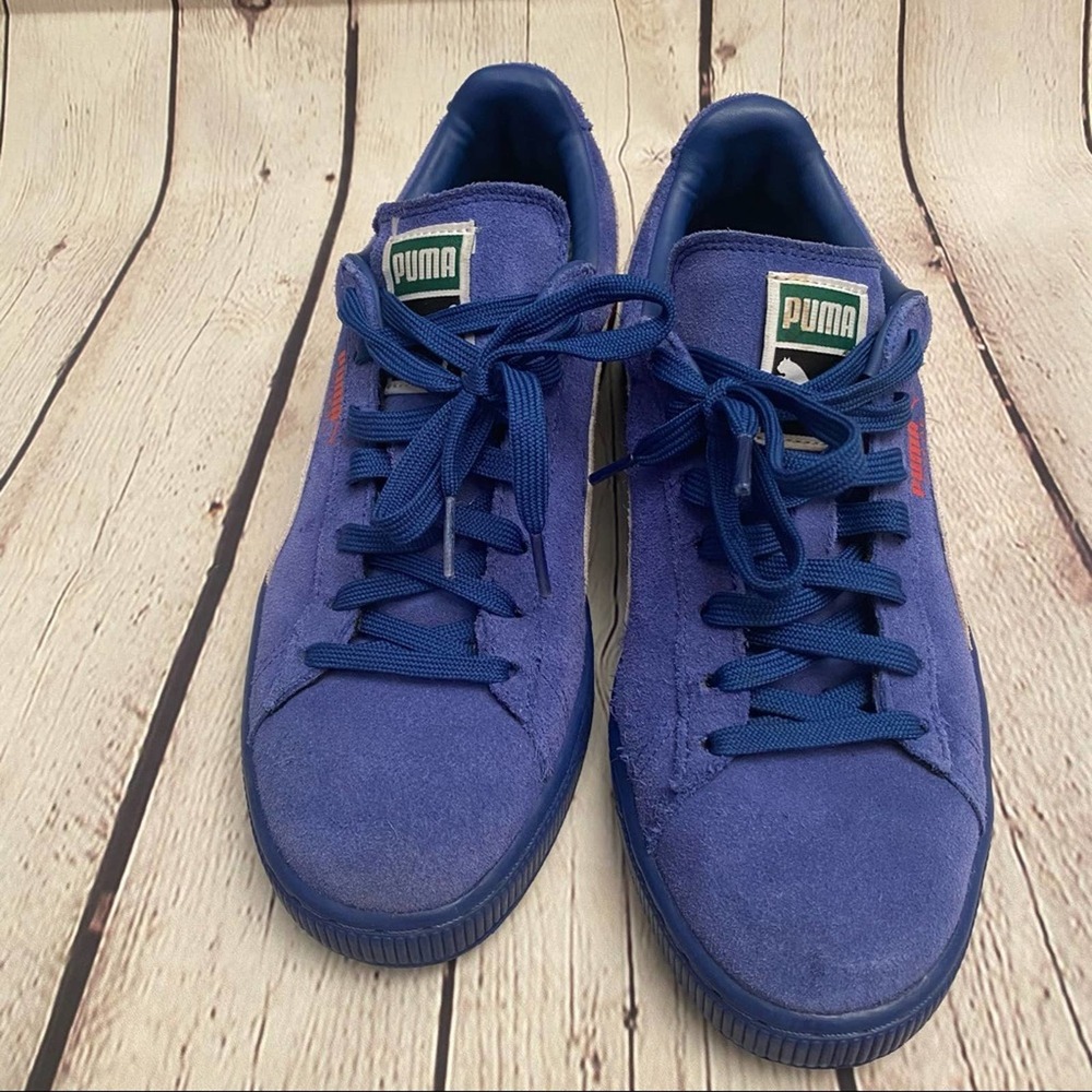 Puma Suede Classic & Blocked Red/ Blue Men sz 7.5